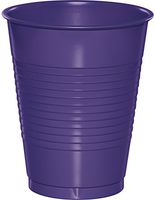 Creative Converting 28115081 20 Count Touch of Color Plastic Cups, 16 oz, Purple