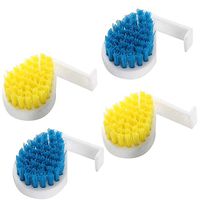 Coralpearl Mini Scrub Brushes with Rotatable Detachable Handle Plastic Small Scrubber Cleaner Tool Set for Hand Finger Nail Cleanings,Bathroom Bath Tub,Kitchen Sink,Shower Tile,Laundry Washer (4)