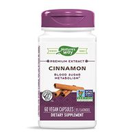Nature's Way Premium Extract Standardized Cinnamon 8% Flavonoids, 60 Vcaps