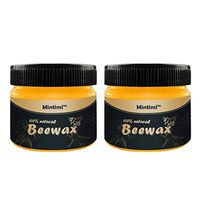 Wood Seasoning Beeswax, Furniture Nursing Polishing Waterproof Wear-Resistant Wax Wood Seasoning Beeswax Home Cleaning Furniture Care Complete Solution Beeswax Polish (2 PCs) (Multicolor)