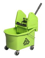 M2 Professional 32Qt/30L Grizzly Mop Bucket with Down-Press Wringer - Green