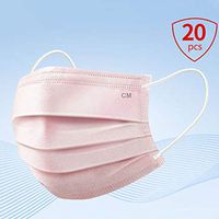 WEWE 20pcs Disposable Earloop Face Filter,Breathable Pm25 Protection from Dust Pollen Other Airborne Irritants Pink 20pcs