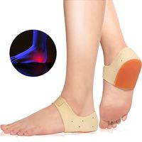HELLCUP Heel Cups - Plantar Fasciitis Inserts - Heel Cushion Inserts for Heel Pain, Heel Spur, Cracked Heels, Achilles Tendonitis, Heel Protectors, Poron Heel Support Seat Wraps, S(W 5-6)