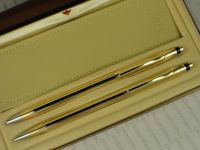 Cross Made in The USA 14kt Karat Solid Gold Ballpoint Pen & 0.9MM Pencil Set