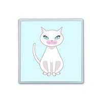 XIANN Care Contact Lens Box Holder Container Case Storage Eyecare Kit - Cartoon White Cat