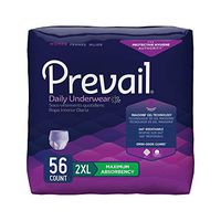 Prevail Incontinence Protective Underwear for Women, Maximum Absorbency, XXL, 14 Count (Pack of 4 (56 Count))