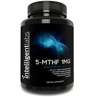 1MG 5-MTHF, MethylFolate by Intelligent Labs, 120 Capsules, 4 Months Supply, Best Value Folic Acid Supplement as Quatrefolic Acid, Acitvated Folate, 1MG = 1000mcg, 5 methyltetrahydrofolate