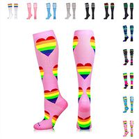 NEWZILL Compression Socks (20-30mmHg) for Men & Women, BEST Graduated Athletic Fit for Running, Nurses, Shin Splints, Flight Travel & Pregnancy. Boost Stamina Circulation (Pink Hearts, Medium)