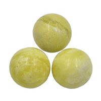 AD Beads Natural Gemstone Harmony Round Ball Crystal Healing Sphere Massage Rock 20~50mm (05 Olive Lemon Jade, 30mm)