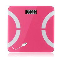 USB Rechargeable Household Electronic Scales Adult Precision Weight Scales Weighing Electronic Scales Health Human Scales Miyabitors (Color : Pink)