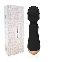 Mini Wand Massager - 12 Frequency Mode Rechargeable Wireless Waterproof Small Massager - Family Health Handheld Sports Massage Equipment and Gifts (Black)