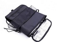 Cratone Car Back Seat Organizer Auto Picnic Insulation Cold Package Lunch Storage Bag with Holder Tissue Box Hanging Bag Black 40x30x10cm