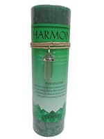 Aventurine Crystal Energy Pillar Candle and Pendant Stone for Harmony