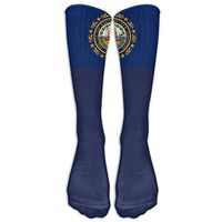 New Hampshire State Flag Athletic Tube Stockings Women's Men's Classics Knee High Socks Sport Long Sock One Size