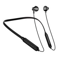 Bluetooth Headset Wireless Neckband Headset with Noise Reduction Microphone, IPX6 Waterproof Magnetic Earbuds V4.1 CSR chip 10 Hours Playback time Safe for Running Fitness Workout, Black