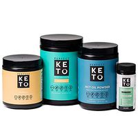 Perfect Keto Starter Bundle for Ketogenic Diet - Best to Burn Fat and Support Energy - Exogenous Ketone Base, MCT Oil Powder, Grass-Fed Keto Collagen and Ketone Testing Strips (Vanilla)