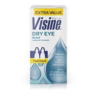 Visine Dry Eye Relief Lubricant Eye Drops, 2 Count