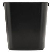 Rubbermaid 295500BK Deskside Plastic Wastebasket, Rectangular, 3 1/2 gal, Black