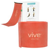 Vive Professional Resistance Bands - 25 Yard Non-Latex Roll for Physical Therapy, Lower and Upper Body Exercise Workout - Straight Elastic for Strength Training, Rehabilitation, Women, Men (Medium)