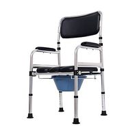 Z-Walker@ Commode Toilet Chair Adjustable Height, Bedside Adult Folding Toilet Safety Frame Chair for Bathroom Easy Transfer for Elderly Disabled Handicapped