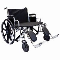 Extra Wide Bariatric Wheelchair Front Rigging: Elevating Legrest, Seat Size: 28" W x 20" D