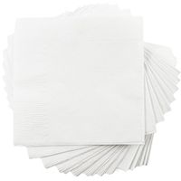 JAM PAPER Small Beverage Napkins - 5 x 5 - White - 600/Box