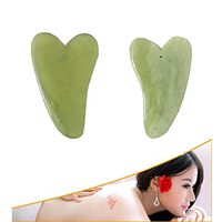 Comidox 2PCS Gua Sha Facial Massage Chinese Medicine Natural Jade Board Scraping Tool Salon