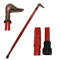 Nautical World Unisex Duck Head Cane Red Maple, Solid Brass Handle -Affordable Gift! Item, Affordable Gift Decorative Walking Cane Fashion Statement for Men/Women/Seniors/Grandparents! Item New Year