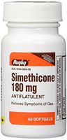 Simethicone 180mg Softgels Anti-Gas Generic for Phazyme Ultra Strength 60 Softgels, Total 240 ea. by Rugby