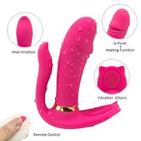 Female Double Strong Motor with 12 Vibration USB Charging Adult Toys for Spot Wireless Privacy Remote Wearable Quiet Control Toys for Women,T-Shirt