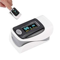 Simlug Fingertip Pulse Oxygen Monitor, 0.96in Blood Oxygen Saturation Meter with Lanyard, Household Professional Use, Great Precision and Accuracy(Gray)