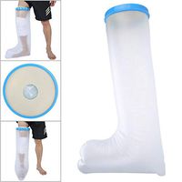 Ewinodon Waterproof Adults Sealed Cast Bandage Protector Wound Fracture Foot Leg Knee Cover Injured for Shower Bath Foot Care