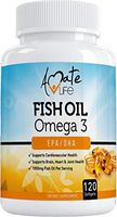 Omega 3 Fish Oil Supplement EPA DHA 1000mg Support Brain Functions, Cardiovascular, Heart & Joints Health Dietary Supplement for Men & Women - 120 Softgels Capsules Made in USA by Amate Life