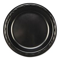 Genpak Black Laminated Plate, 7 inch Diameter - 1000 per case.