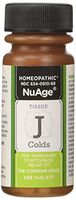 Cold and Cough Medicine, NuAge Homeopathic Tissue J Cold Remedy, Decongestant, Natural Relief of the Common Cold, 125 Count