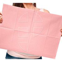 1000 Disposable Adult Bibs, Dental Bibs for Women and for Men, Tattoo Piercing Waterproof Patient Bibs Measuring 13” by 18” (Pink)