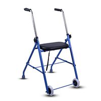 LJHHH Folding Rollator Walker,Portable Folding Auxiliary Walking Belt,Lightweight Aluminium Walking Mobility Aid,Non-Slip Drop-Proof Walker