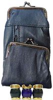 Greatest Selection Deluxe Full Lamb Skin Cigarette Case Pouch, Coin Purse, 120s, Free Gift! 3212Z (Blue)