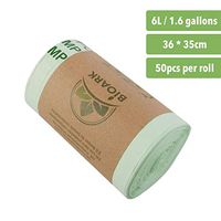 triumth Green 100 Recyclable Compostable Reusable Biodegradable Bags Grocery Shopping Bags, Durable, Leak-Proof Tear-Resistant, 1.6-7.9 Gallons, 25-50pcs/Rolls