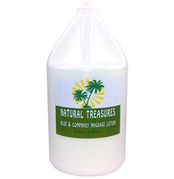 Natural Treasures ULTRAGLIDE Massage Lotion with added Aloe & Comfrey - Coconut. Oil Base 128 Ounces - One Gallon