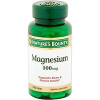 Nature's Bounty Magnesium 500 mg Tablets 100 ea (Pack of 4)