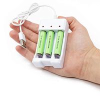 GloFX Rechargeable AAA Battery Set Reusable Charger USB