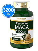 Maca Root Capsules 3200 mg | 120 Pills | Peruvian Maca Extract for Men and Women | Non-GMO, Gluten Free | by Horbaach