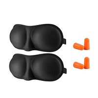 ZTL 3D Sleep Mask with Earplugs, Contoured Eyelash Sleep Mask Eye Mask Blindfold Eyeshade for Sleeping Travel Nap Meditation Shift Work (2 Pack)