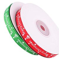 FunPa 2 Rolls Christmas Ribbon Multipurpose DIY Decorative Craft Ribbon for Gift Wrapping