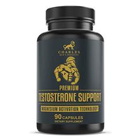 Charles Premium Testosterone Support | Testosterone Booster for Men | Improve Muscle Growth, Testosterone Production, Bodybuilding, Stamina, Test | Magnesium, Zinc, Tribulus Terrestris | 90 Capsules