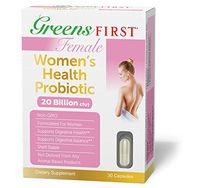 Greens First Female Women’s Health Probiotic, 30 Capsules – Probiotic Support for Women – Probiotics for Women