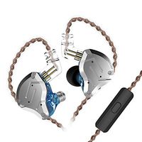 KZ ZS10 PRO 4BA+1DD Balanced Armature Dynamic High Frenquency Unit HiFi Monitor in Ear Earphones ZS10 Upgrade Version 3.5mm Plug Headphone (with Mic, Blue)