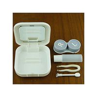 Solid Portable Contact Lens Case for Women Men Container Travel Kit Set Holder Mirror Box 4 Colors Choice,T