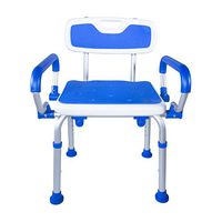 PCP Shower Safety Chair, Bath Bench With Backrest, Swing Arms, Adjustable Height, Medical Senior Support
